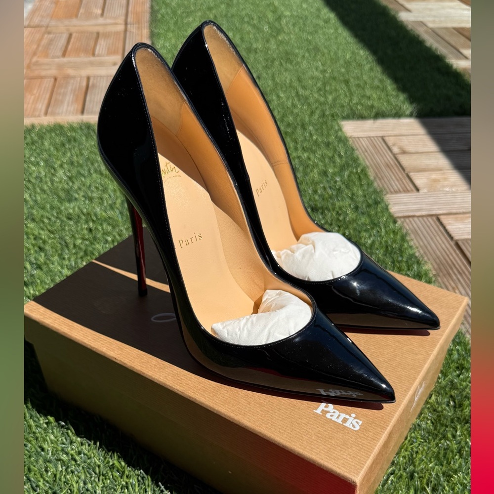 Christian Louboutin Black and Red Stiletto Heels